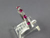 .61CT DIAMOND & RUBY 18KT WHITE GOLD SHARE PRONG SEMI ETERNITY ANNIVERSARY RING