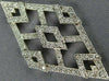 ESTATE LARGE .60CT DIAMOND 18KT WHITE GOLD 3D GEOMETRIC OPEN FILIGREE PENDANT