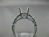WIDE .29CT DIAMOND 18KT WHITE GOLD 3D SEMI ETERNITY SEMI MOUNT ENGAGEMENT RING