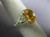WIDE 2.50CT DIAMOND & AAA YELLOW SAPPHIRE PLATINUM OVAL FILIGREE ENGAGEMENT RING