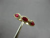 ESTATE .71CT DIAMOND & AAA RUBY 14K YELLOW GOLD 3D HALO WEDDING ANNIVERSARY RING