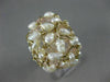 ESTATE EXTRA LARGE AAA SOUTH SEA & PINK QUARTZ 14KT YELLOW GOLD FUN RING #26303