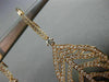 ESTATE LARGE 3.05CT DIAMOND 18K ROSE GOLD HANDCRAFTED LEAF PAVE HANGING EARRINGS