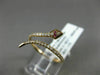 ESTATE WIDE .20CT DIAMOND & AAA RUBY 14KT ROSE GOLD 3D SWIRL SNAKE FUN RING