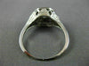 ANTIQUE .53CT DIAMOND & AAA SAPPHIRE 18K WHITE GOLD SQUARE ENGAGEMENT RING 26026