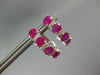 2.05CT DIAMOND & AAA RUBY 14KT WHITE GOLD OVAL & ROUND 4 STONE HANGING EARRINGS