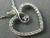 ESTATE .25CT DIAMOND 14K WHITE GOLD 3D OPEN HEART INFINITY LOVE FLOATING PENDANT