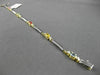ESTATE 1.67CTW DIAMOND & AAA MULTI SAPPHIRE 14KT TWO TONE GOLD TENNIS BRACELET