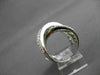 ANTIQUE WIDE 2.54CT DIAMOND 14KT WHITE GOLD CROSS OVER BAND COCKTAIL RING