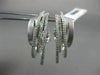 ESTATE LARGE .79CT DIAMOND 14KT WHITE GOLD 3D MULTI ROW CLIP ON HANGING EARRINGS