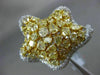GIA EXTRA LARGE 7.95CT WHITE & FANCY YELLOW DIAMOND 18K 2 TONE GOLD 3D STAR RING