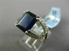 ESTATE LARGE 3.70CT DIAMOND & SAPPHIRE 18KT WHITE GOLD INFINITY ENGAGEMENT RING