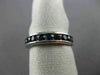 ESTATE 1.20CT AAA ROUND SAPPHIRE 14KT WHITE GOLD 3D CHANNEL ETERNITY RING #22442