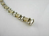 ESTATE WIDE 14K TWO TONE PRINCESS CUT DIAMOND BRACELET