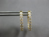 .95CT DIAMOND 18KT YELLOW GOLD 3D ROUND CLASSIC INSIDE OUT HOOP HANGING EARRINGS