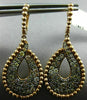 LARGE 2.24CT MULTI COLOR DIAMOND 18K ROSE GOLD BEADED TEAR DROP HANGING EARRINGS