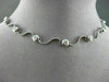ESTATE 1.20CT DIAMOND 14KT WHITE GOLD FLOATING WAVE BY THE YARD NECKLACE #7219