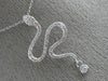 ESTATE .21CT ROUND DIAMOND 14K WHITE GOLD CLASSIC HAPPY SNAKE FLOATING PENDANT