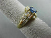 ESTATE 1.73CT DIAMOND & AAA OVAL SAPPHIRE 14KT YELLOW GOLD ENGAGEMENT RING #9788
