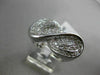 ESTATE WIDE .77CT DIAMOND 18KT WHITE GOLD 3D PAVE INFINITY LOVE KNOT BOW RING