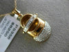 ESTATE LARGE .43CT DIAMOND 14KT ROSE GOLD 3D BABY SHOE PAVE FUN FLOATING PENDANT
