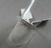 ESTATE NARROW MILGRAIN ROUND DIAMOND 14KT WHITE GOLD WEDDING ANNIVERSARY RING
