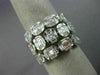 ESTATE LARGE 2.01CT DIAMOND 18KT WHITE GOLD 3D MULTI ROW SQUARE ANNIVERSARY RING