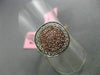 ESTATE LARGE .59CT DIAMOND 18KT WHITE & ROSE GOLD 3D PAVE CIRCULAR CLASSIC RING