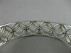 WIDE 10.90CT DIAMOND & COLOMBIAN EMERALD 18K 2 TONE GOLD CLUSTER BANGLE BRACELET