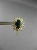 ESTATE 1.60CT DIAMOND & AAA SAPPHIRE 14K YELLOW GOLD FRENCH BACK EARRINGS #25277