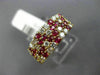 WIDE 2.40CT DIAMOND & AAA RUBY 18KT YELLOW GOLD ZIG ZAG WEDDING ANNIVERSARY RING