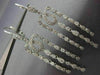 ESTATE LARGE 1.13CT DIAMOND 18KT WHITE GOLD MILGRAIN LEVERBACK HANGING EARRINGS