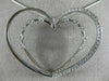 ESTATE LARGE .63CT DIAMOND 14KT WHITE GOLD ETOILE HEART FLOATING PENDANT #15841