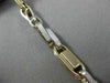 ESTATE LARGE & LONG 14KT 2TONE GOLD SOLID FANCY LINK ITALIAN MEN BRACELET #22867