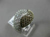 ESTATE WIDE 1.80CT WHITE CHOCOLATE FANCY DIAMOND 14K WHITE GOLD CRISS CROSS RING