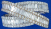1.85CT DIAMOND 18K WHITE GOLD ROUND & BAGUETTE CRISS CROSS INVISIBLE BYPASS RING