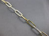 ESTATE 1.54CT DIAMOND 14KT 2 TONE GOLD 3D OVAL LINK BY THE YARD TENNIS BRACELET