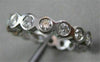 ESTATE 1.21CT DIAMOND 14KT WHITE GOLD ROUND BEZEL WEDDING ANNIVERSARY RING 18545