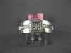 WIDE .36CT DIAMOND 18K WHITE GOLD 3D ROUND & PRINCESS INVISIBLE ANNIVERSARY RING
