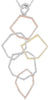 ESTATE LARGE 1.10CT DIAMOND 18KT TRI COLOR GOLD 3D MULTI SHAPE LOVE KNOT PENDANT