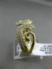 ESTATE WIDE .50CT DIAMOND 14KT YELLOW GOLD 3D MULTI ROW FLEUR DE LIS FUN RING