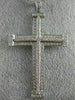 ESTATE EXTRA LARGE 1.49CT DIAMOND 18KT WHITE GOLD 3D PAVE CROSS FLOATING PENDANT