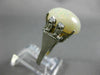 ESTATE LARGE 6.10CT DIAMOND & AAA OPAL 14KT WHITE GOLD 3D FILIGREE RING #26342