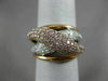 WIDE 1.54CT WHITE & PINK DIAMOND 18K WHITE & ROSE GOLD CRISS CROSS INFINITY RING