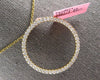LARGE .84CT DIAMOND 14K YELLOW GOLD CLASSIC CIRCLE OF LIFE LOVE FLOATING PENDANT