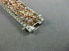 ESTATE LARGE 22.84CT MULTI COLOR DIAMOND 18KT WHITE & ROSE GOLD TENNIS BRACELET