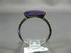 ESTATE 1.31CT DIAMOND & AAA EXTRA FACET AMETHYST 14KT WHITE GOLD SEMI BEZEL RING