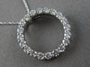 ESTATE 1.0CT DIAMOND 14KT WHITE GOLD 3D CLASSIC CIRCLE OF LIFE FLOATING PENDANT