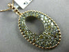 ESTATE LARGE 1.82CT MULTI COLOR DIAMOND 18KT ROSE & BLACK GOLD FLOATING PENDANT