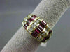 ESTATE 3.35CT ROUND DIAMOND & AAA BAGUETTE RUBY 14KT YELLOW GOLD ENGAGEMENT RING